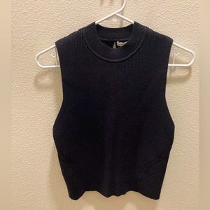 Abercrombie & Fitch Women’s Mockneck Ribbed Tank / XL / Black
